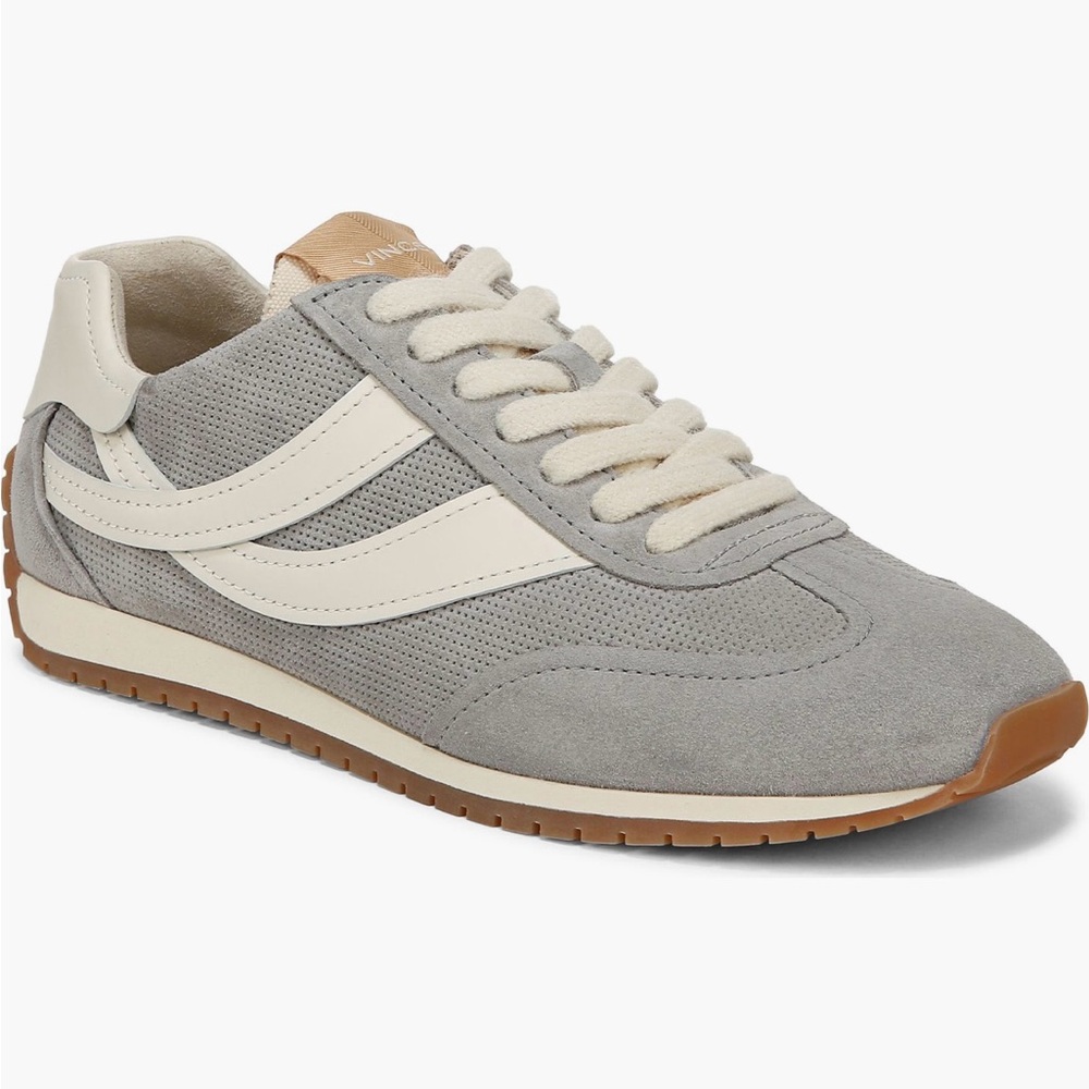 Vince Oasis Runner Women's Sneakers, Grey/White, Sz 8.5